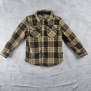 Eddie Bauer Kids Button Up Plaid Jacket Boys Size 4/5 Shaket
